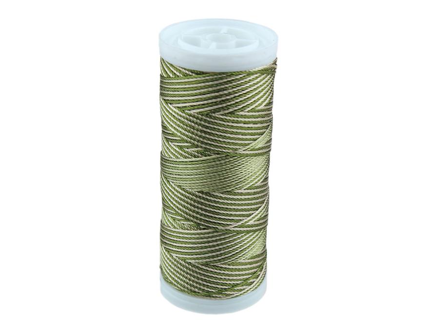 oboe reed thread: moss green + champagne 