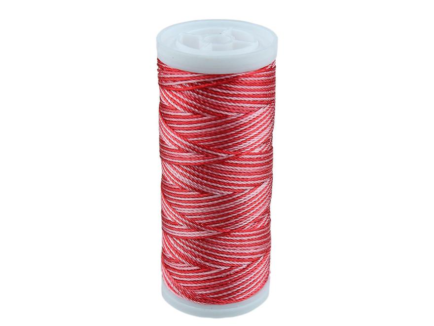 oboe reed thread: pale red + cream blossom 