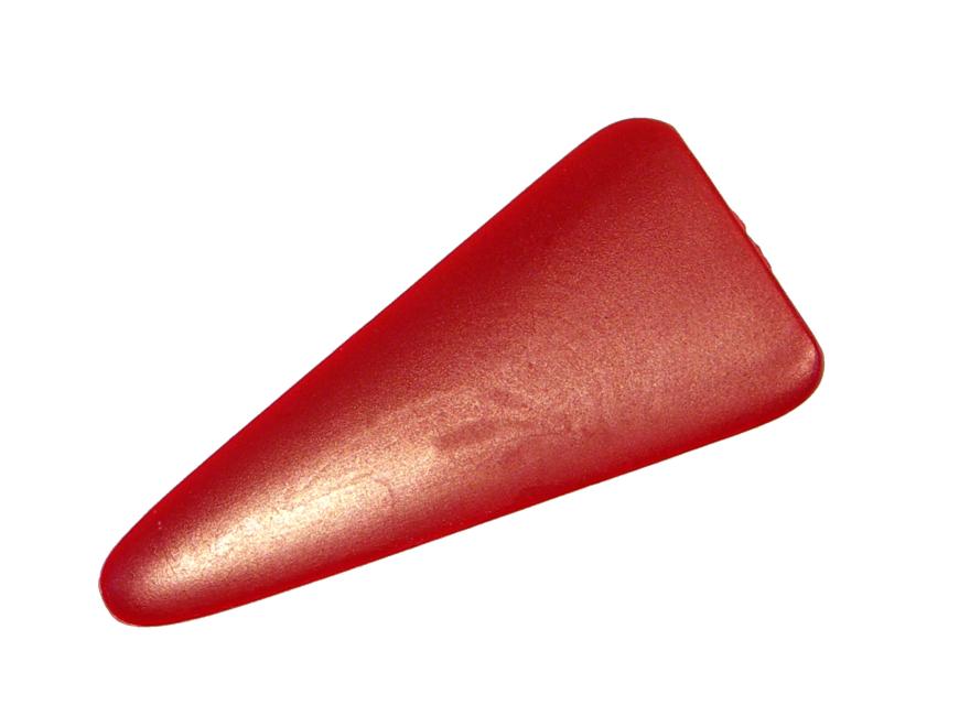 bassoon reed plaque: plastic, red 